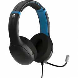 Auriculares gaming - PDP Airlite, Con cable, Para Nintendo Switch, Cancelación de ruido, Moonlight Black