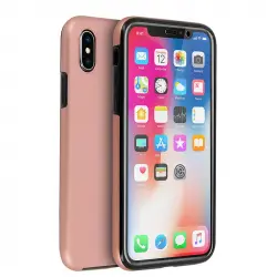 Avizar Fundas Protectora de Silicona y Policarbonato Color Champán para iPhone X / iPhone XS