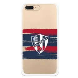 Funda Licencia Oficial SD Huesca Rayas Transparente para iPhone 7 Plus