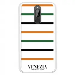 Funda Para Xiaomi Redmi 8 Del Venezia Fondo Blanco Rayas - Licencia Oficial Venezia Football Club