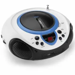 Lenco Radio Reproductor De Cd Scd-38 Azul Y Blanco A001218