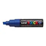 Marcador Uni Posca pintura PC-8K punta biselada acrílica 8.0 mm azul