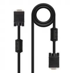 Nanocable Cable SVGA con Ferrita HPDB15 Macho/Macho 6m Negro