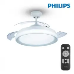 Ventilador Techo De Led Modelo Atlas Blanco Potencia: 28+35w Con Mando A Distancia Philips [e3-93547]