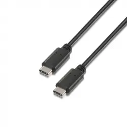 Aisens Cable USB 2.0 3A Tipo C Macho/Macho 1m Negro