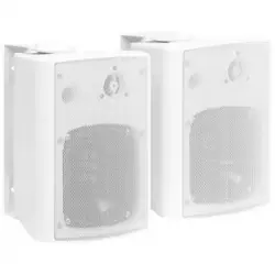 Altavoces Estéreo De Pared 2 Uds Blanco Interior Exterior 100 W Vidaxl