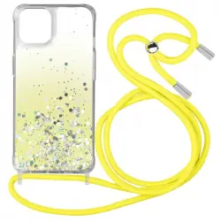 Avizar Funda Purpurina Correa Extraíble Degradado Amarillo para iPhone 12 Mini