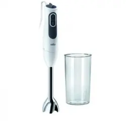 Braun Batidora De Brazo Minipimer Mq3100wh Smoothie Plus. Antisalpicaduras. Sistema Easy Click. 750 W. 600 Ml. Color Blanco