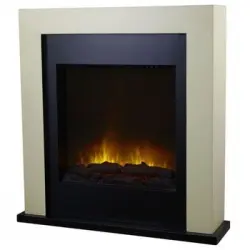 Chimenea Eléctrica Moderna De Pie Chemin'arte 102, Blanca, 2000w