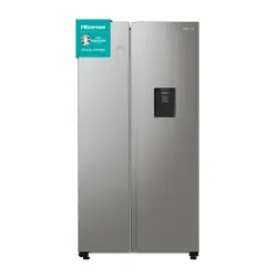 Frigorífico Americano Hisense RS711N4WCE, No Frost, Dispensador de Agua, 178 cm, 547 L, 4 Cajones, Eficiencia E - Inox