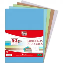 Grafoplás Fixo Paper Cartulinas A4 Colores Fuertes II 50 Unidades