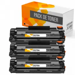 Tóners Compatible con HP 78A Negro Pack 3