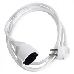 Wolfpack Cable de Alimentación Alargador Schuko 2m Blanco