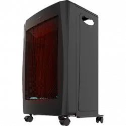 Estufa de gas - Cecotec ReadyWarm 4200 BlueFlame Foldable, 4.2 kW, 2 niveles, Llama azul, Bombonas hasta 15 kg, Plegable, Black