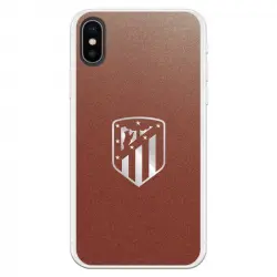 Funda Licencia Oficial Atlético de Madrid Escudo Plateado Fondo para iPhone XS