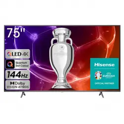 Hisense - TV QLED 189 cm (75') Hisense 75E7KQ PRO UHD 4K, Smart TV, Inteligencia Artificial (Reacondicionado grado A).