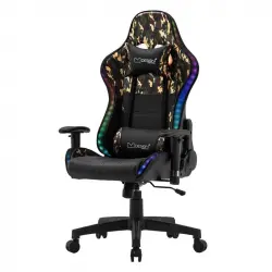 ML-Design Silla Gaming LED RGB con Altavoces Bluetooth Camuflaje