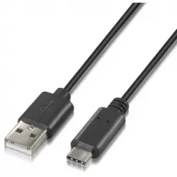 Nanocable Cable USB 2.0 Tipo C a USB Tipo A Macho/Macho Negro 0.5m