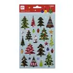 Blíster Apli Kids con 25 pegatinas de Árboles de Navidad