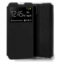 Cool Funda Flip Cover Liso Negro Samsung Galaxy A12