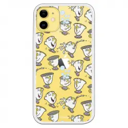 Funda Oficial de Disney Chip Potts Siluetas La Bella y la Bestia para iPhone 11