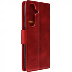 Funda Tarjetero Rojo Para Samsung Galaxy A24 En Polipiel, Soporte De Vídeo