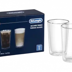 Set de vasos - De'Longhi DLSC319, 2x Vasos, 0.49 l, Vidrio, Transparente