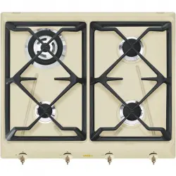 Smeg Colonial SRV864POGH Placa de Gas 4 Zonas 60cm Crema