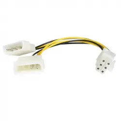 Startech Cable Adaptador de Alimentación LP4 a PCI Express 6 Pines 15cm