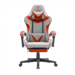 Tempest Shake Silla Gaming con Reposapiés y Masaje Gris/Roja Tela Transpirable