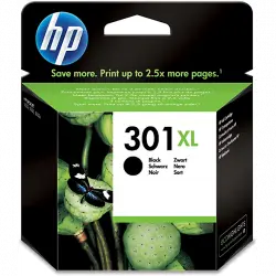 Cartucho de tinta - HP 301XL, Negro, CH563EE