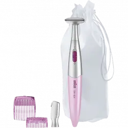 Depiladora - Braun Silk-épil Bikini Styler-FG1100, 3 En 1: Recortadora Y Perfiladora, 2 Niveles, Rosa