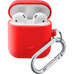 Funda Airpods - CellularLine BOUNCEAIRPODSR, Silicona, Rojo