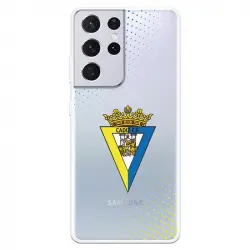 Funda Licencia Oficial Cádiz CF Escudo Transparente para Samsung Galaxy S21 Ultra