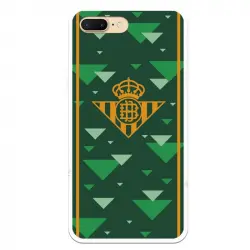 Funda Licencia Oficial Real Betis Balompié Escudo Amarillo Fondo Verde para iPhone 7 Plus