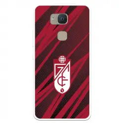 Funda Para Bq Aquaris Vs Oficial Del Granada Cf Escudo - Líneas Rojas Y Negras - Licencia Oficial Del Granada Cf