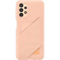 Funda - Samsung Card Slot Cover, Para Galaxy A13 4G, Tarjetero, Silicona, Trasera, Peach