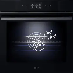 Horno a vapor - LG WSED7666M, Multifunción, Pirolítico, 76 L, 59.2 cm, Cristal negro mate