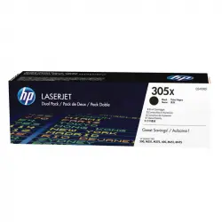 HP Dual Pack 305X Tóner Original Laserjet Alta Capacidad Negro