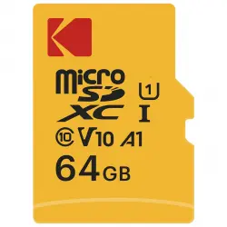 Kodak - Tarjeta De Memoria MicroSDXC Clase 10 De 64 GB + Adaptador