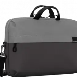 Maletín portátil - Targus Sagano EcoSmart®, Para portátiles 14", Correa extraíble, Asas, Gris