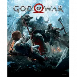 Póster - God Of War, 3D, 23.5 x 28.5 cm, Enmarcado en negro