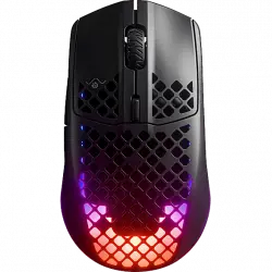 Ratón gaming - Steel Series Aerox 3 Wireless Onyx 2022, Inalámbrico, Resistente agua, Negro