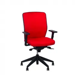 Silla Ergonómica Roja Para Oficinas Tapizada Jm De Kunna