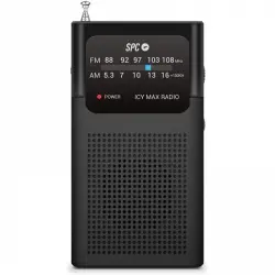 SPC Icy Max Radio Portátil Analógica Negro