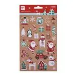 Blíster Apli Kids con 25 pegatinas de Navidad Kraft