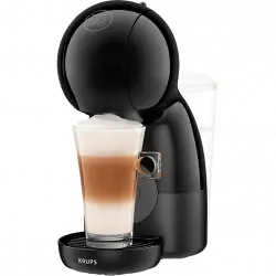 Cafetera de cápsulas - Nescafé Dolce Gusto Krups Piccolo XS KP1A3BHT, 1600 W, 15 bar, 0.8 L, Calentamiento en 30 s, Bebidas calientes y frías, Negro