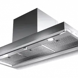 Campana - Mepamsa Secret 60, Isla, 60 cm, 540 m³/h, 140 W, Grupo filtrante, Inox