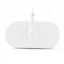 Devia Cargador Inalámbrico Triple para Apple Watch/iPhone y Airpods Blanco