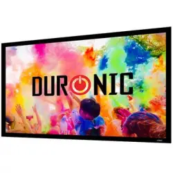 Duronic Ffps100 Pantalla De Proyección Con Marco Para Instalación Fija|100 Pulgadas 221 X 125 Cm 16:9 4k Full Hd 3d - Ideal Para Home Cinema,